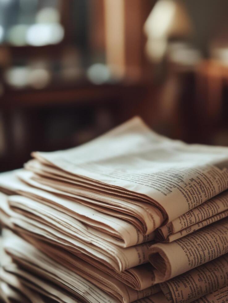 Printed News on Traditional Sheets photo