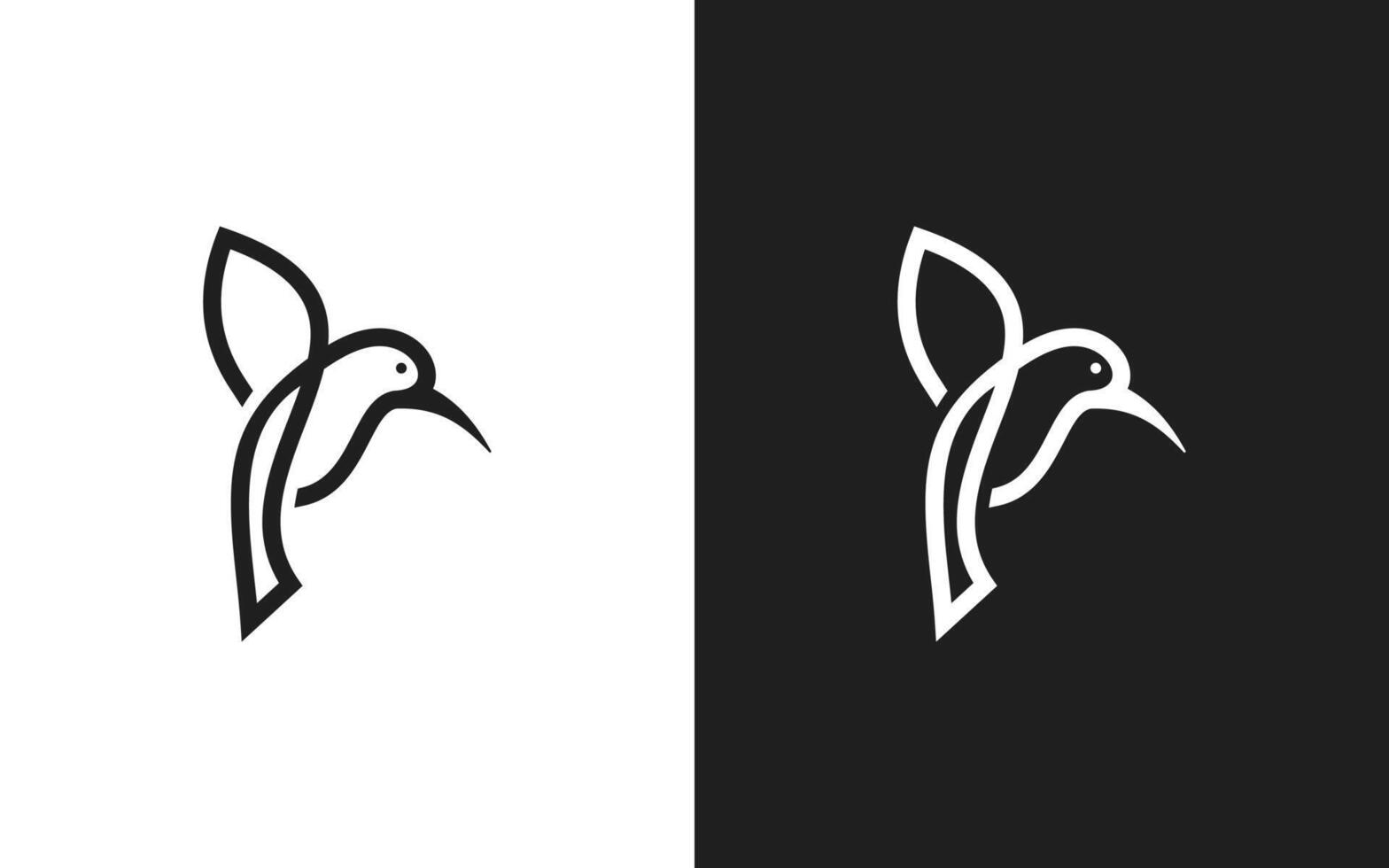 Hummingbird colibri logo design template vector