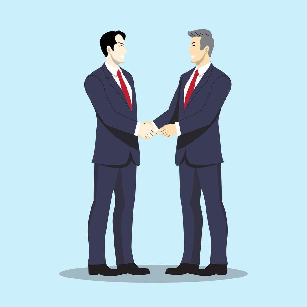 illustration of a businessman shaking hands vector