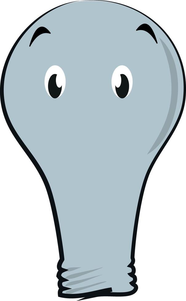 character light bulb, funny light bulb, suitable for children's books vector