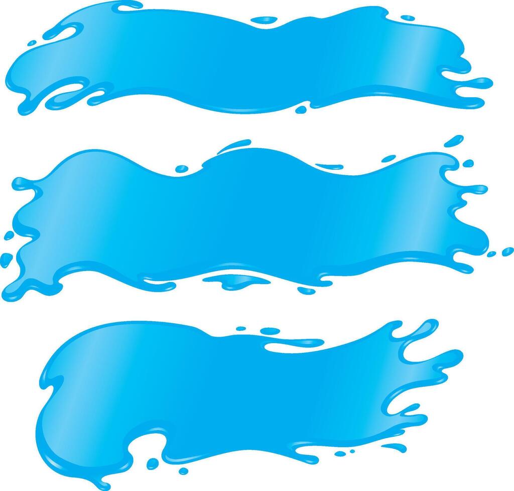 Water Wave Banner Set vector