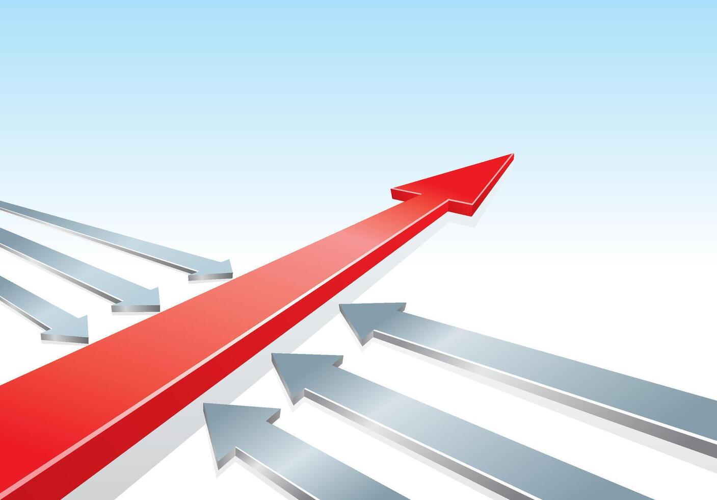 Unstoppable Arrow, Crossing High Traffic Concept vector
