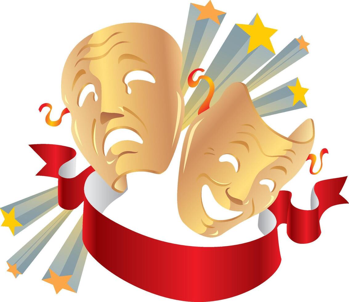 Theatre Mask Entertainment Icon vector