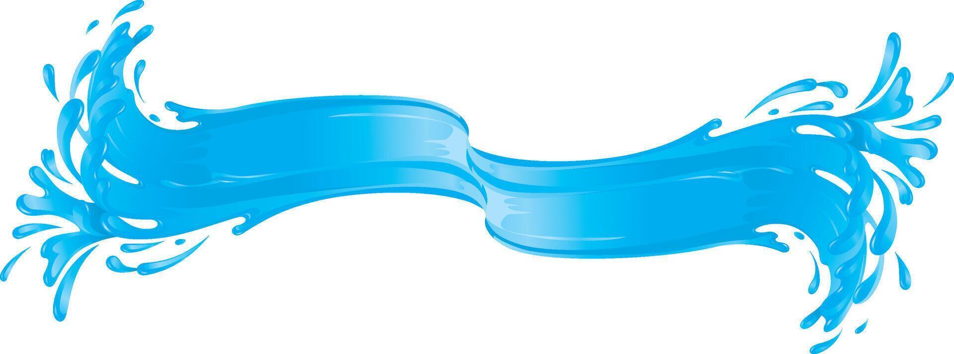 Water Horizontal Banner, Abstract Illustration vector