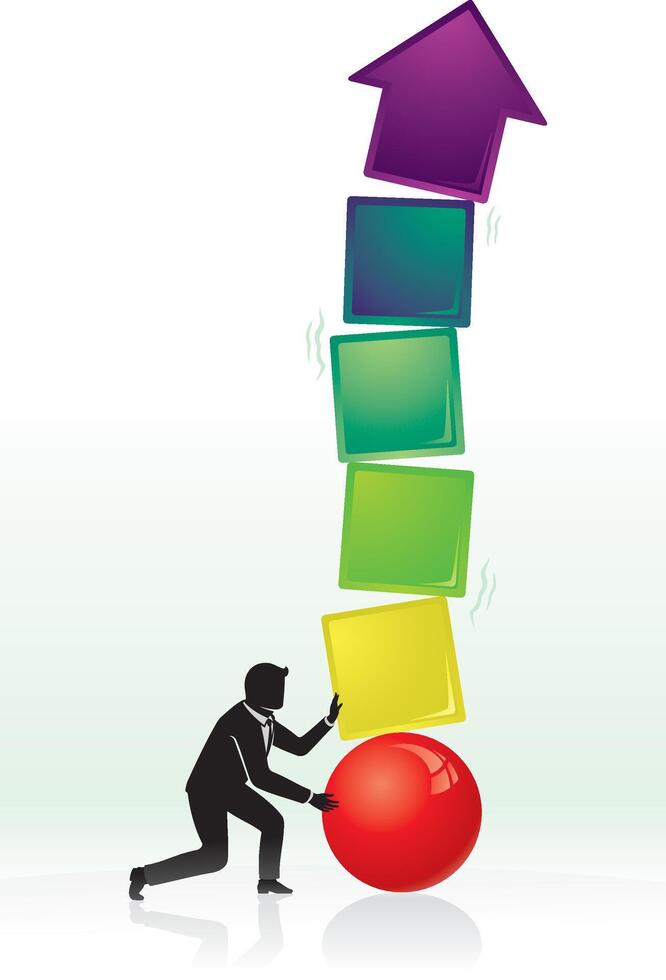 Unstable Growth Projection, Concept Illustration vector