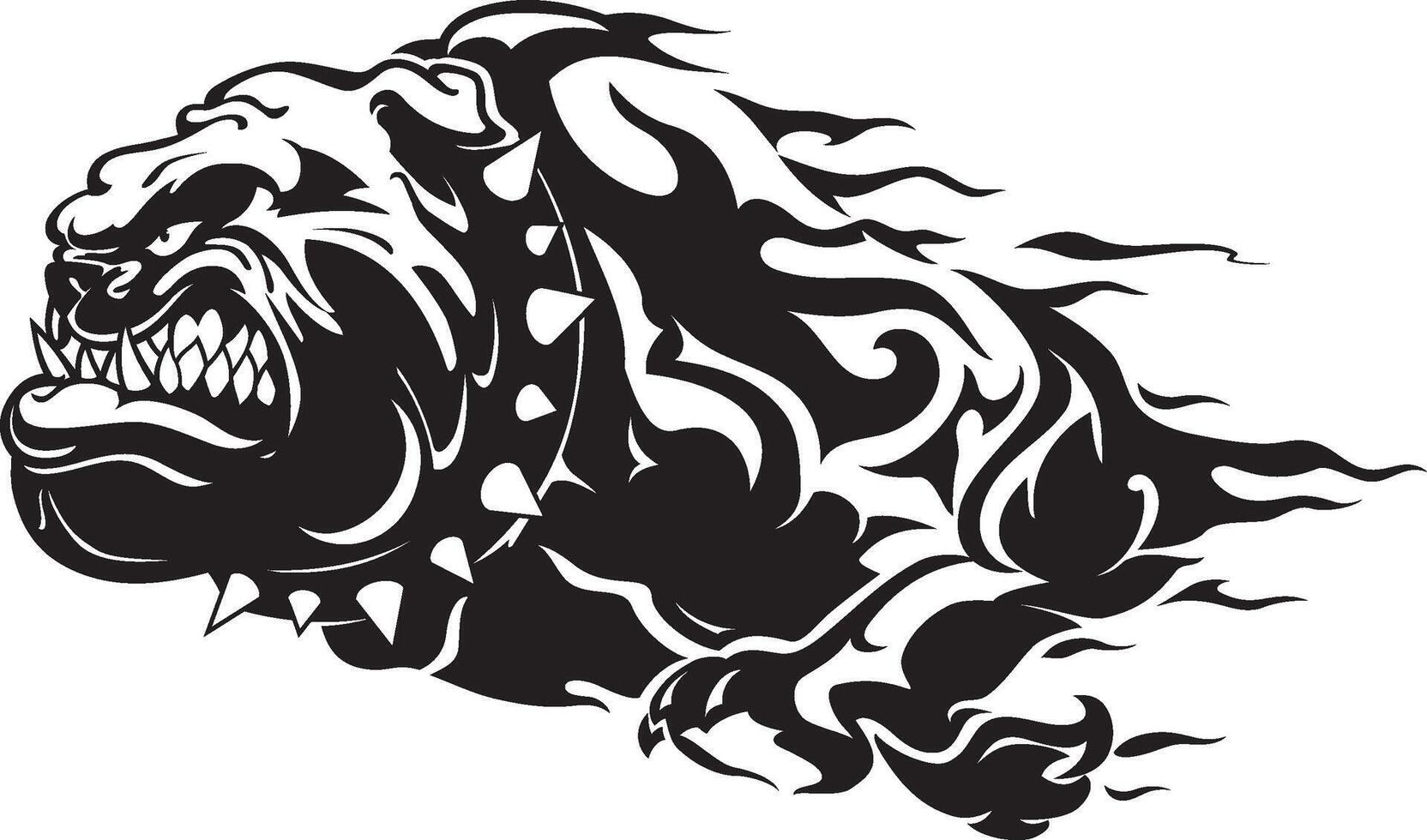 Bulldog Tough Abstract Flame vector