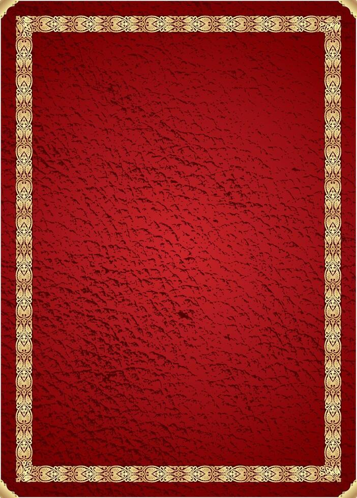 Traditional Leather Texture with Gold gilding tool border vector