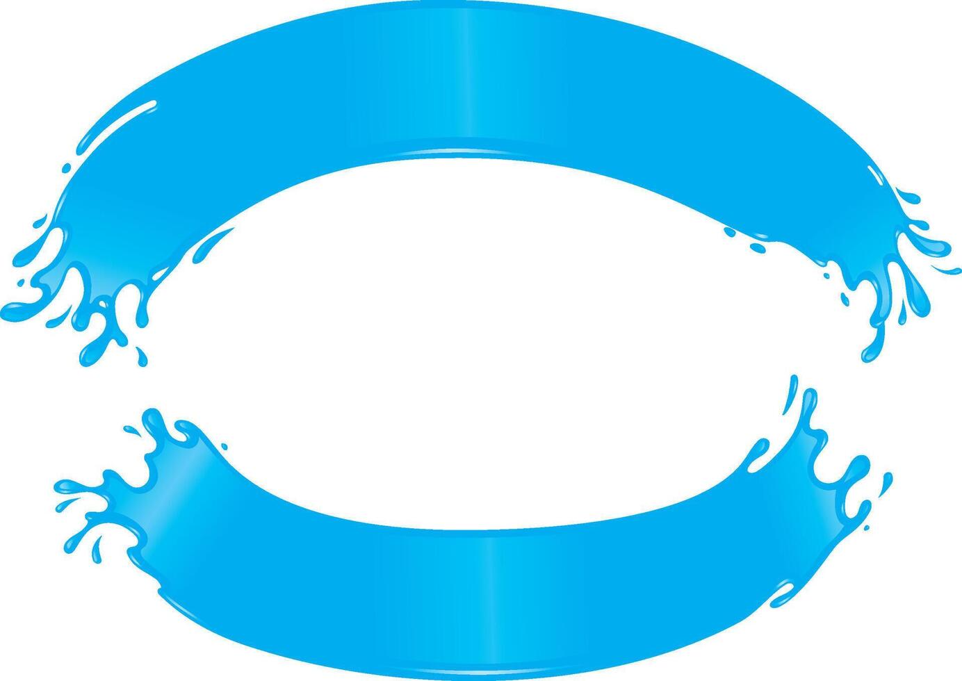 Water Arch Shape, Blue Clean Water vector