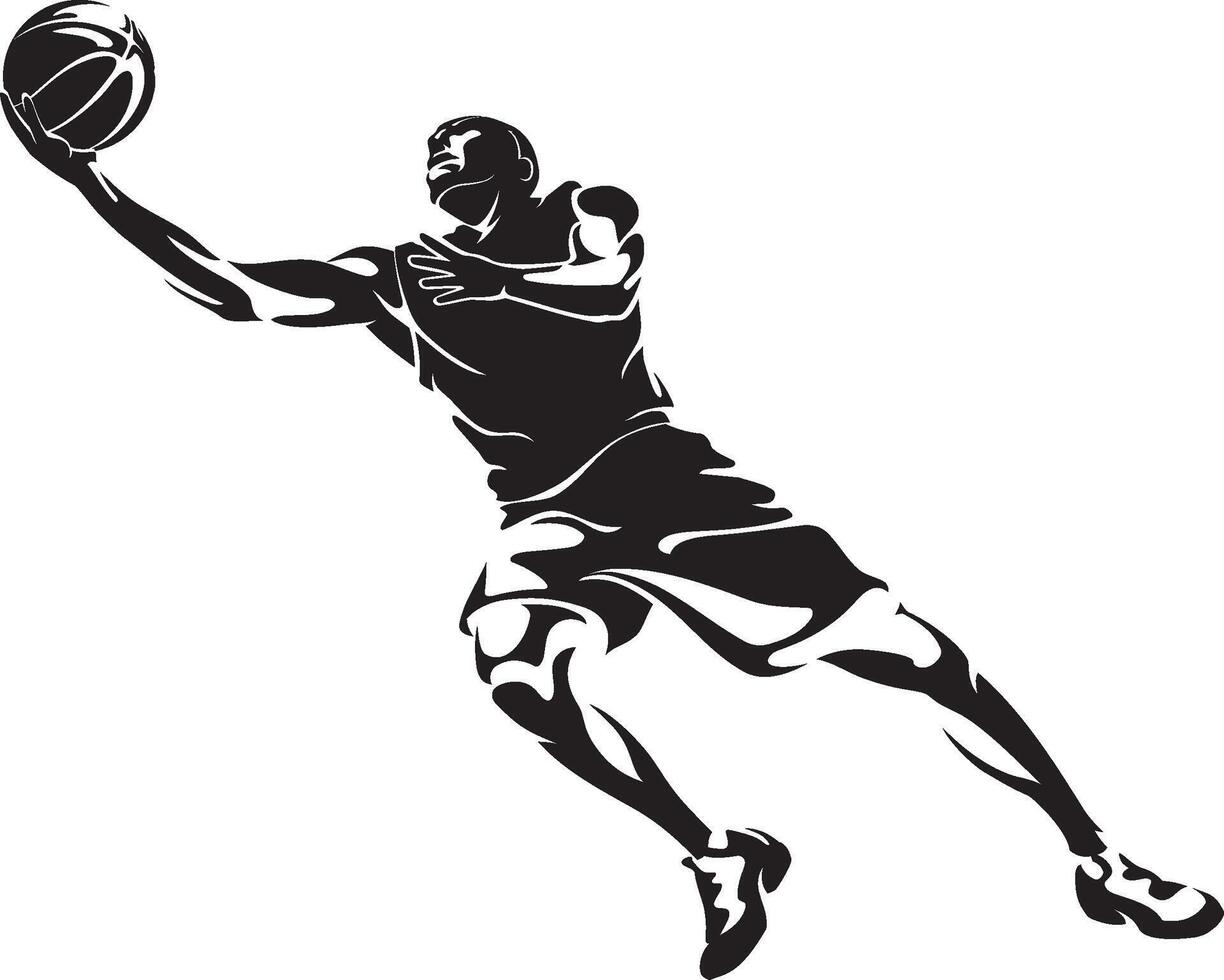 Abstract Basketball Lay-up vector