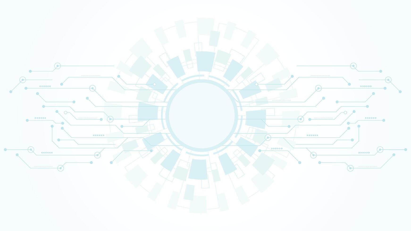 Modern technology background featuring abstract digital circuits and circular interface design ideal for tech themes and presentations without using special characters vector