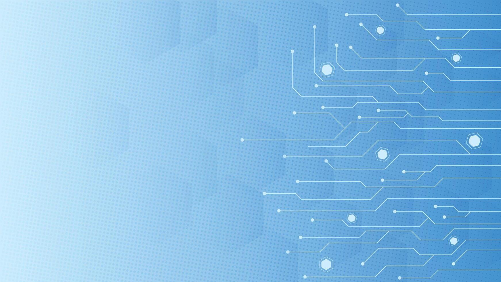 Modern light blue background featuring circuit line elements and dotted texture perfect for digital technology themes presentations web interfaces and tech branding vector