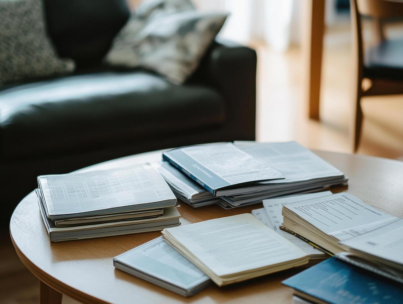 Abundance of Journals on Coffee Table photo