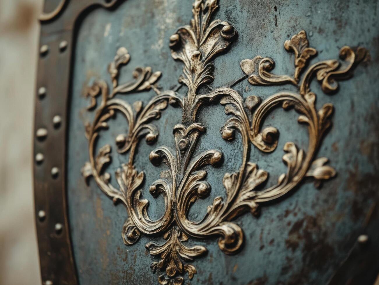 Antique Crest with Ornate Imprints photo