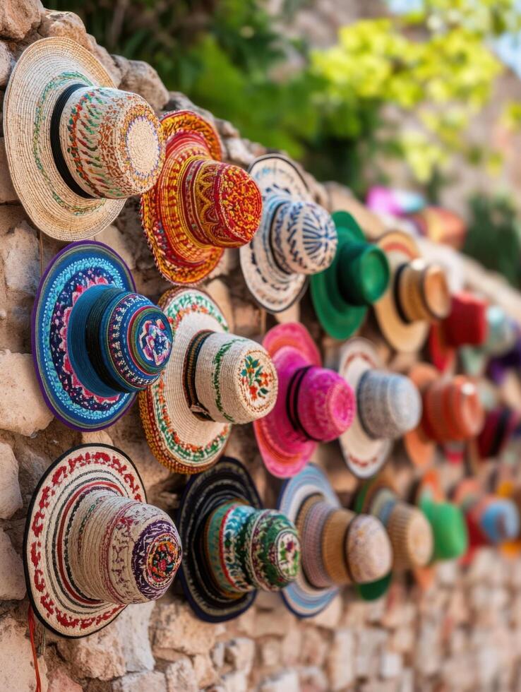 Wall Exhibit of Traditional Sombrero photo