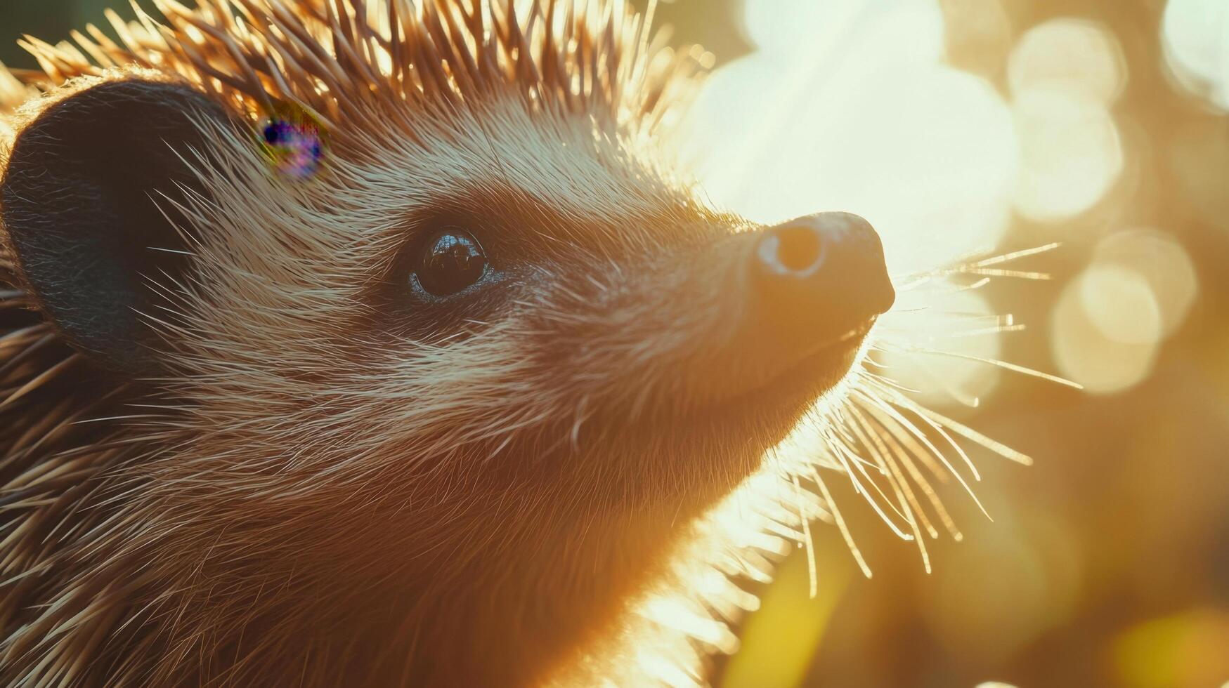 Radiant Whiskers of a Hedgehog photo