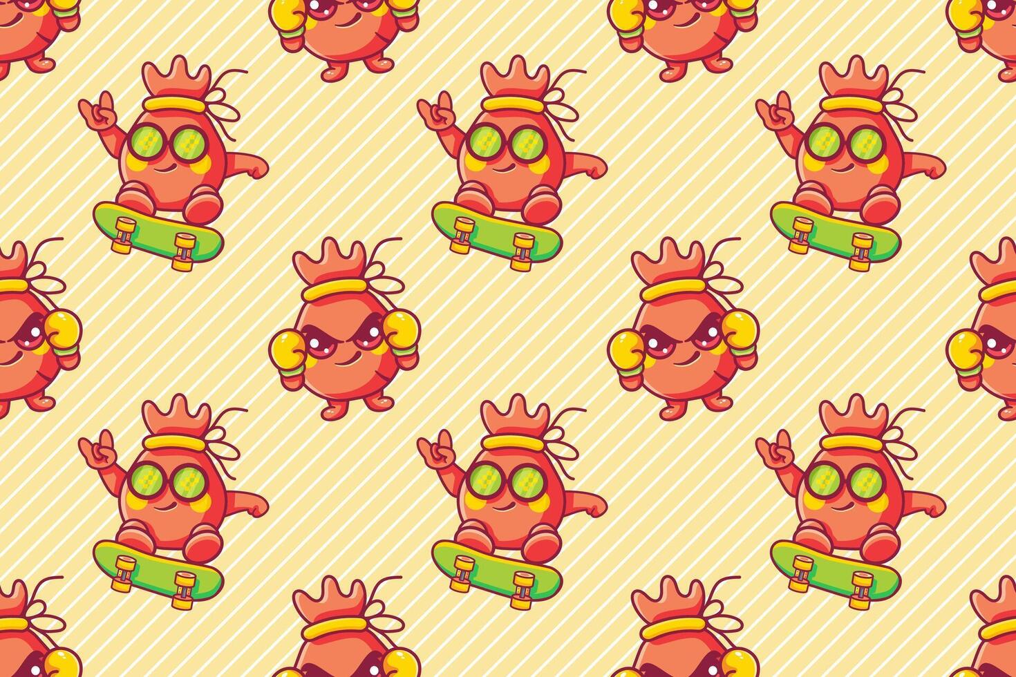 funny money bag character seamless pattern illustration background vector