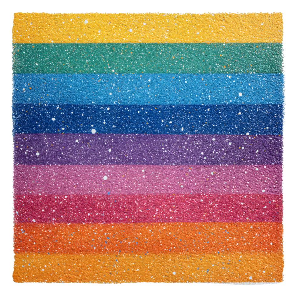 Colorful Horizontal Stripes with Texture in Vibrant Hues and Patterns png