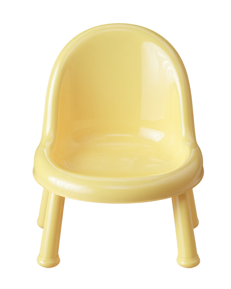 Bright Yellow Children's Chair for Playroom or Nursery Decor png