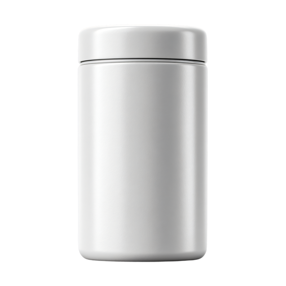 Minimalistic White Container for Storage or Packaging with a Smooth Surface Finish png