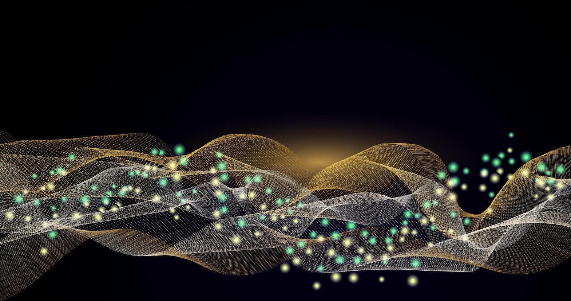 Abstract digital technology background. Big wave data, data transfer, Network, cyber light view. Abstract digital modern background design. High tech future, network connection background. vector