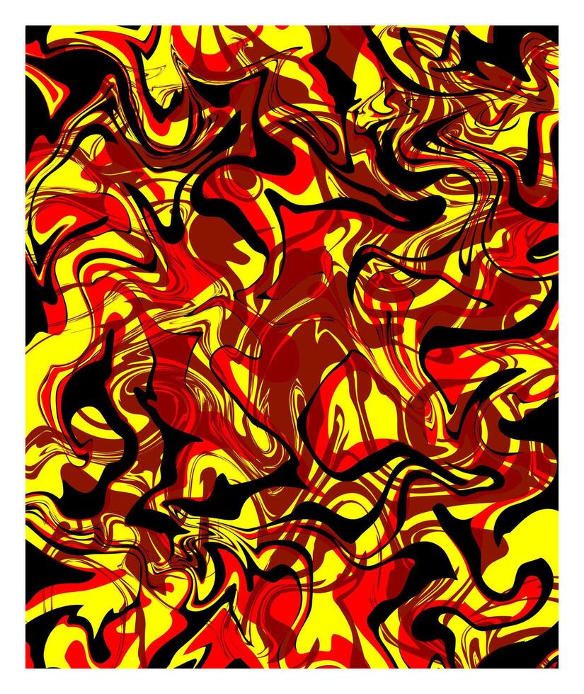 Black, green and yellow marble texture background. Imitations of hand drawn acrylic painting. Marbling surface illustration decoration. Liquid effect backdrop vector