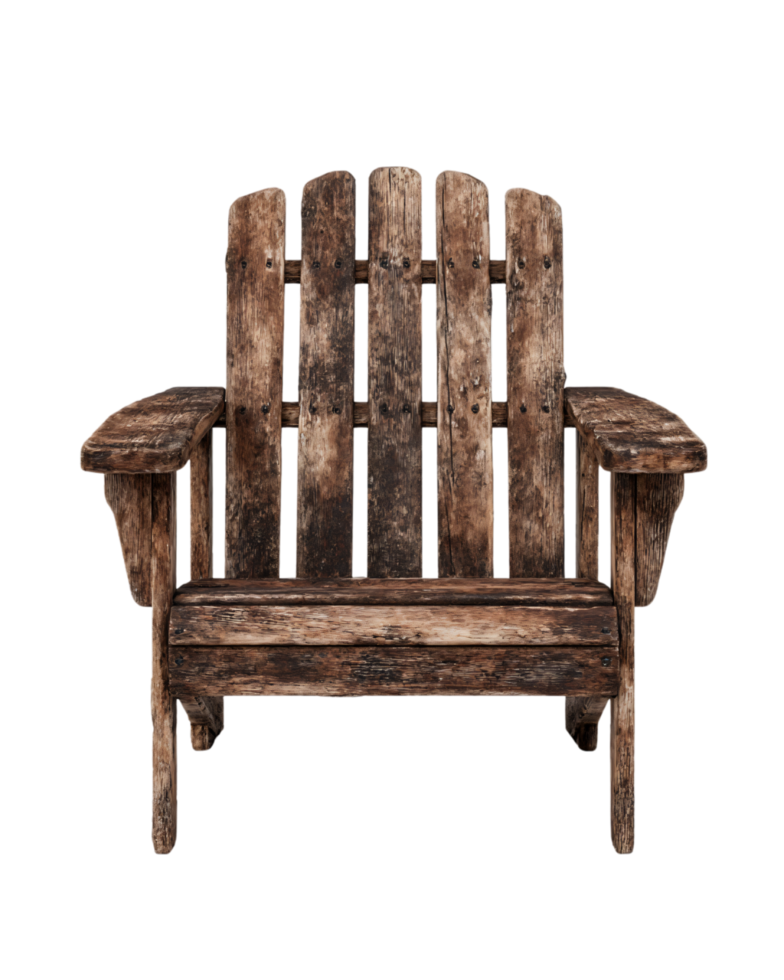 Rustic Wooden Adirondack Chair png