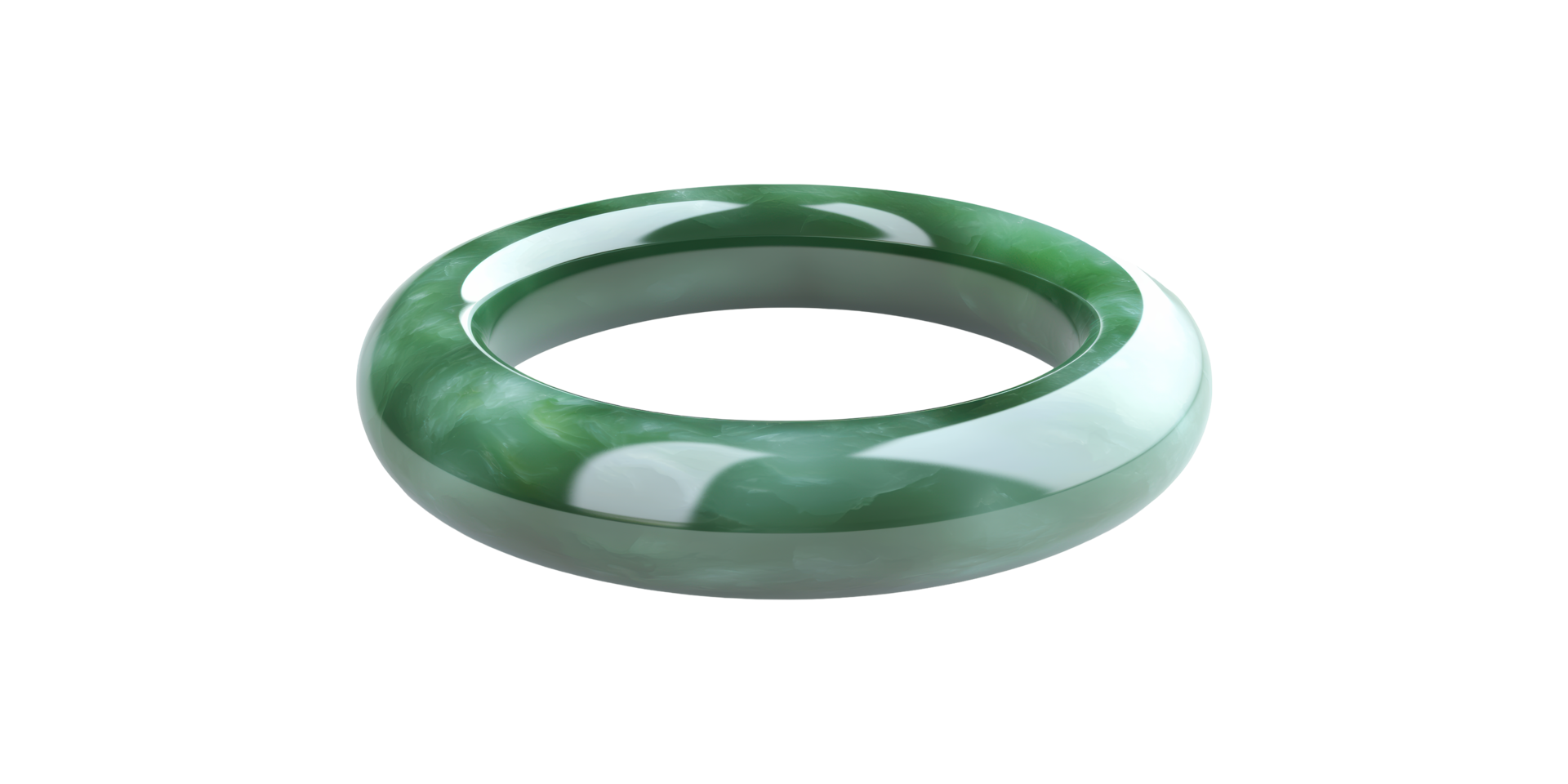 Green Jade Bangle Bracelet. Symbol Of Elegance And Cultural Significance In Jewelry Design Isolated On Transparent Background png