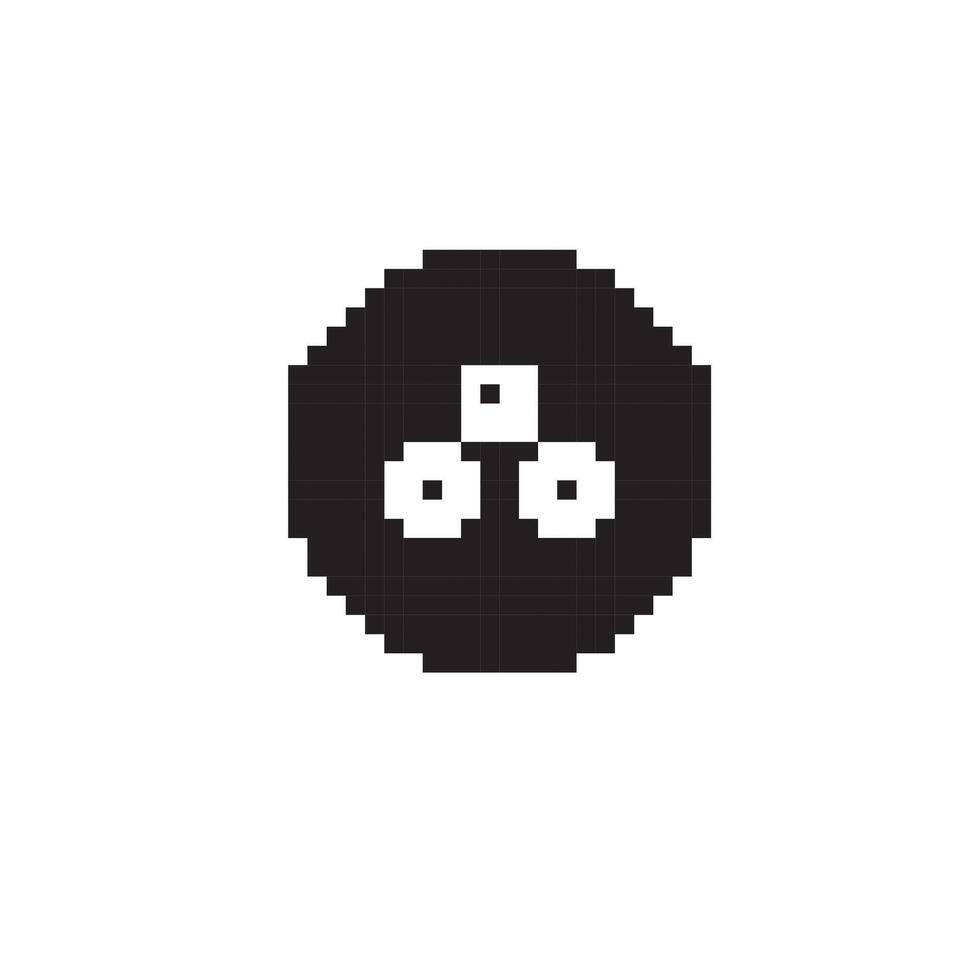 bowling ball icon pixel art, vector