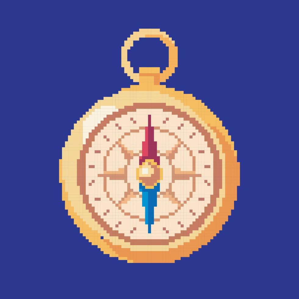 compass pixel art vector