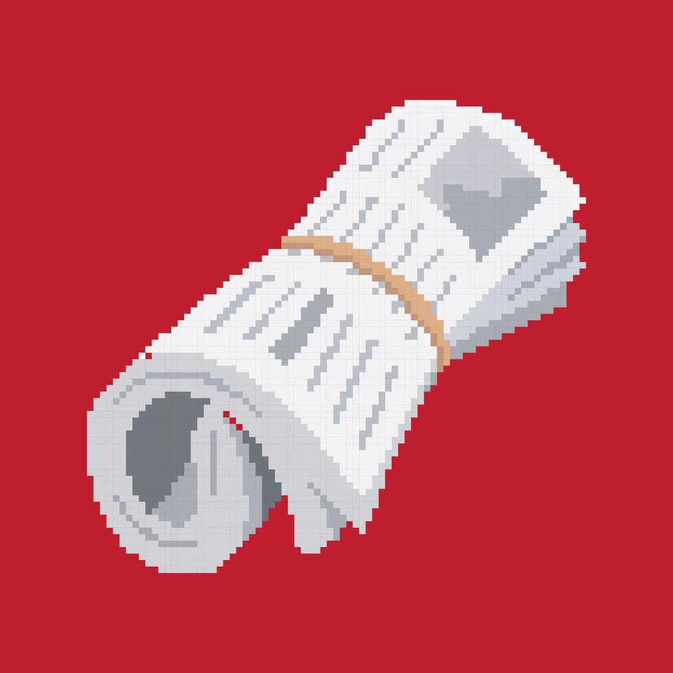newspaper pixel art vector