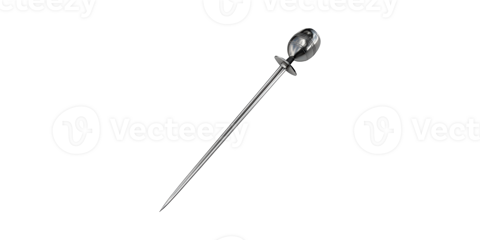 Stainless Steel Skewer For Grilling And Cooking. Essential Bbq Tool For Meat And Vegetables Isolated On Transparent Background png
