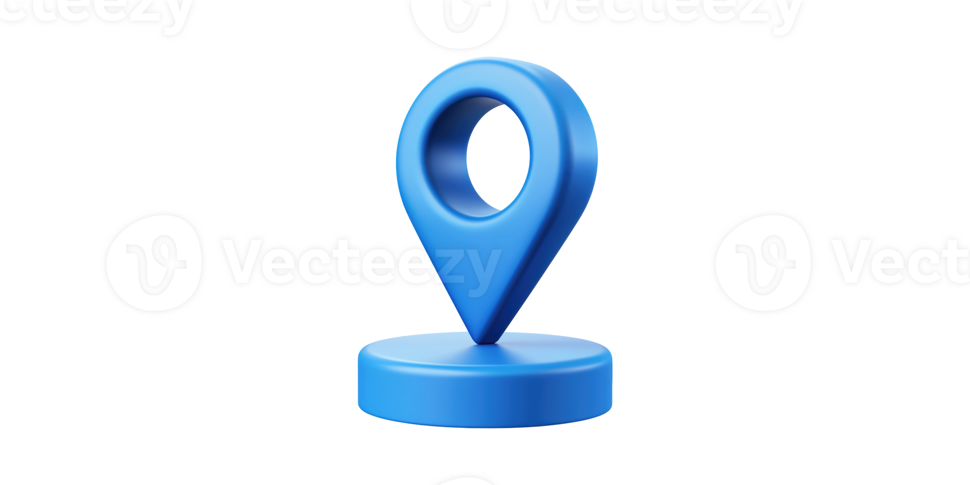 3D Blue Location Pin Icon. Symbolizes Navigation, Gps, And Mapping Technology Isolated On Transparent Background png
