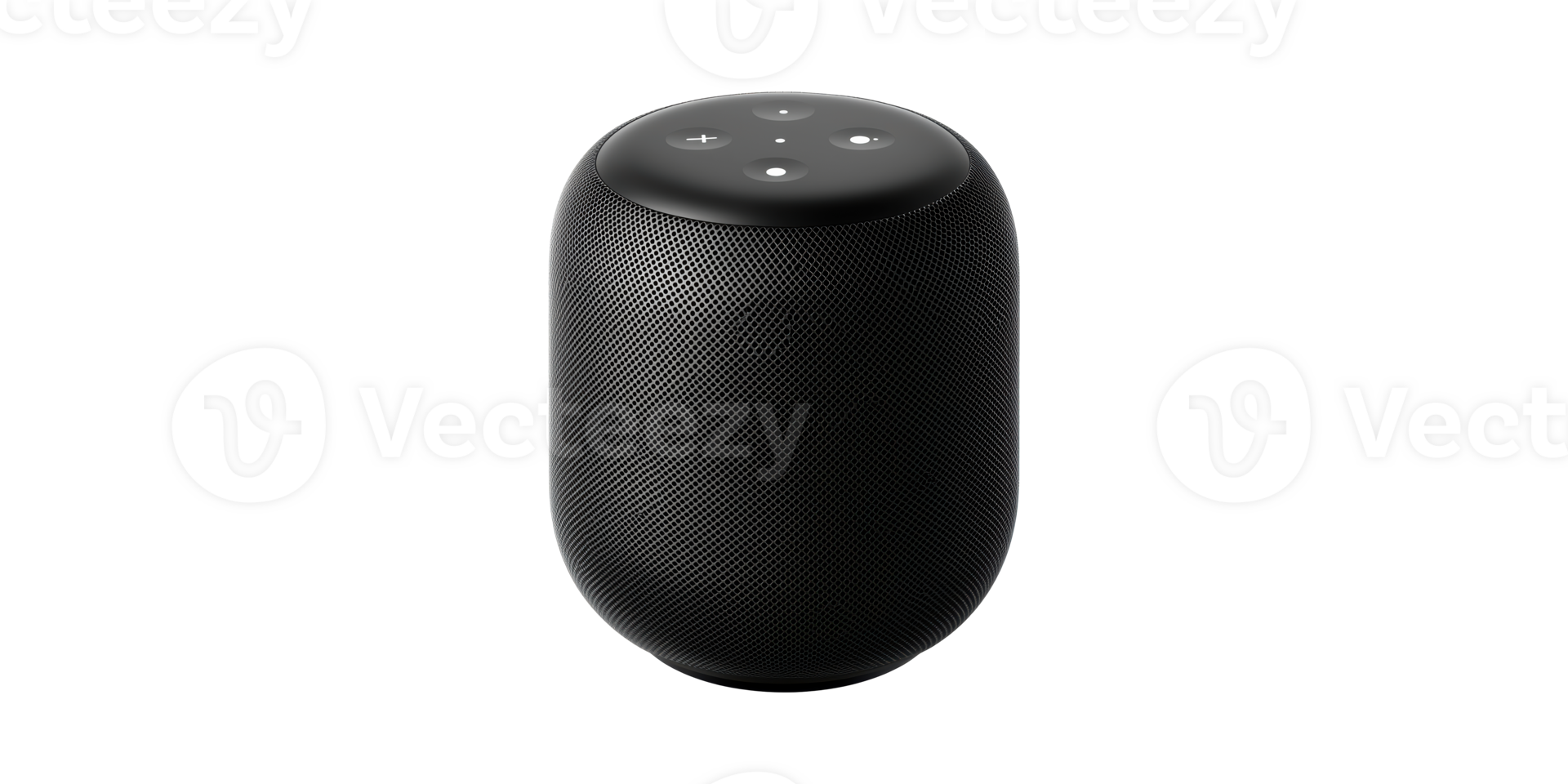 Smart Wireless Speaker With Control Buttons. Portable Audio Device For Music And Voice Commands Isolated On Transparent Background png