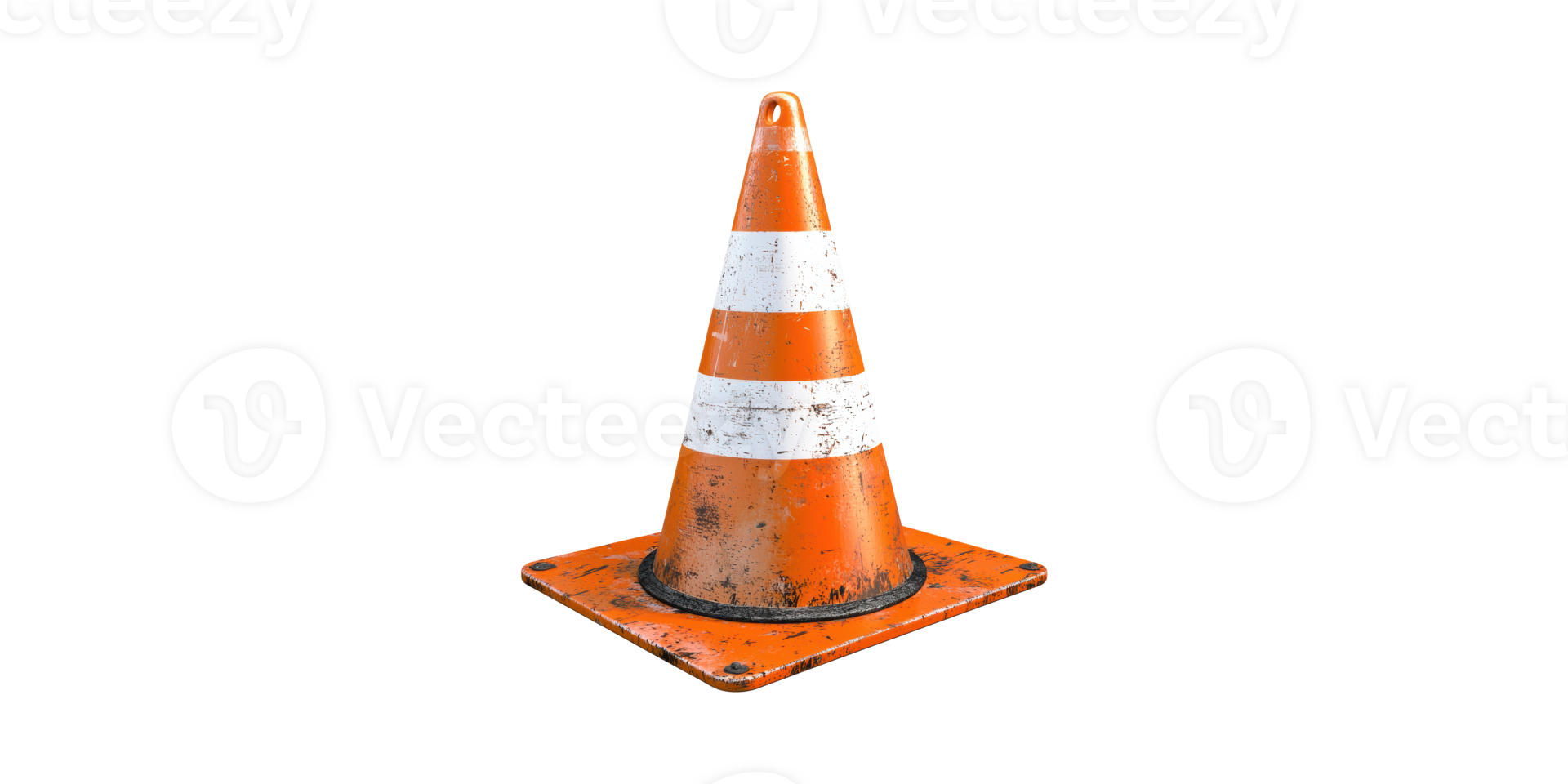Orange Traffic Cone. Safety And Construction Zone Indicator Isolated On Transparent Background png