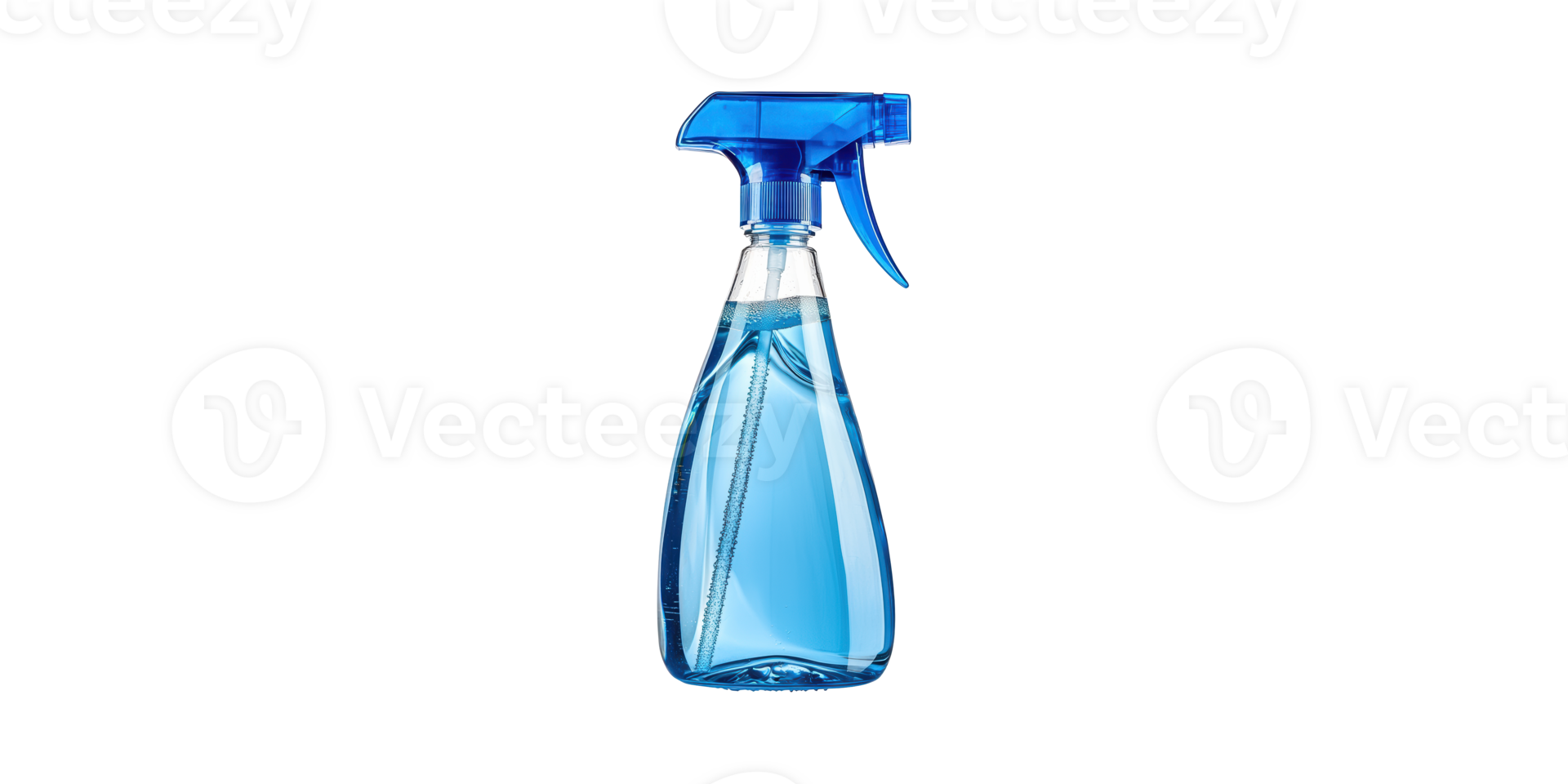 Blue Spray Bottle With Cleaning Solution. Essential Tool For Household Cleaning And Disinfection Isolated On Transparent Background png
