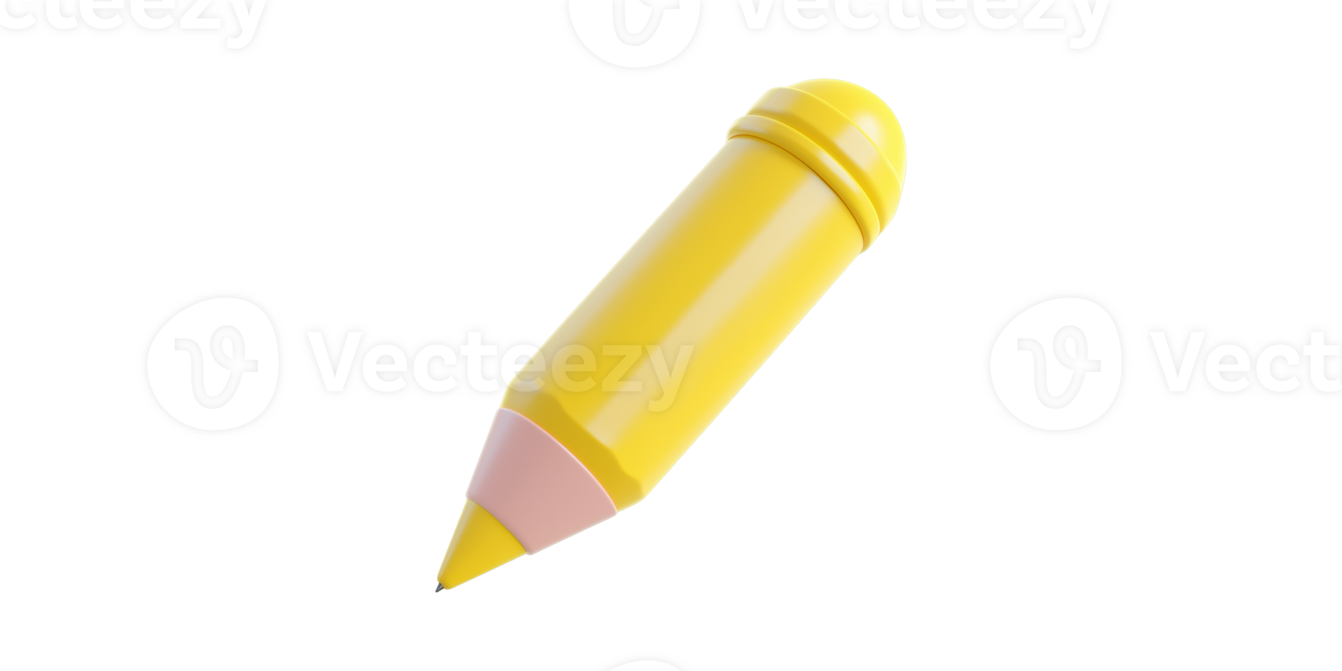 Yellow Pencil-Shaped Lip Balm. Creative Cosmetic Design And Functionality Isolated On Transparent Background png
