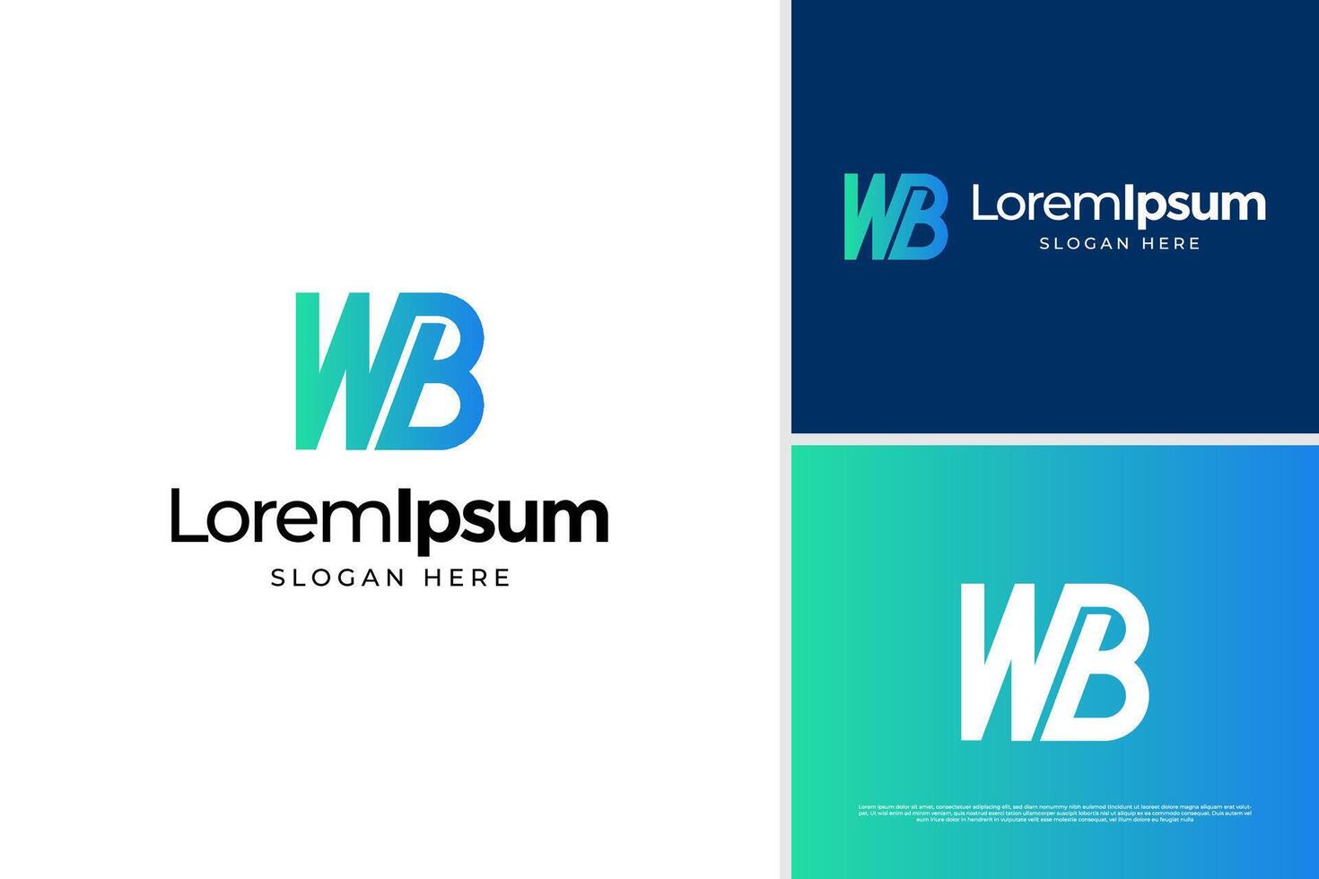 Creative letter W B business accounting logo design. Business logo design template vector