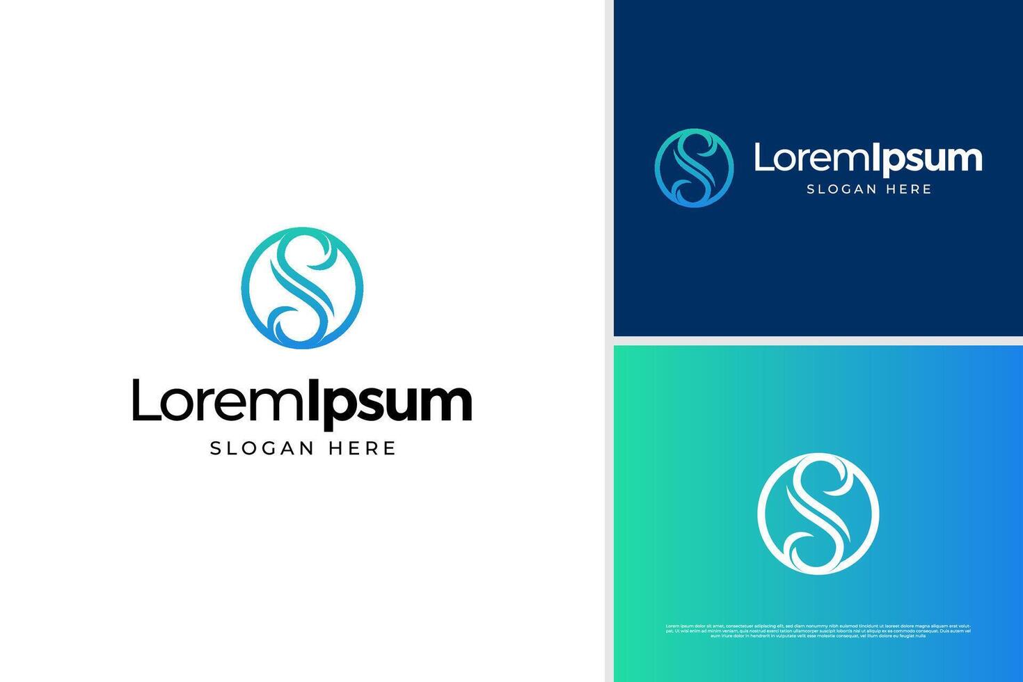 Letter S with limitless meditation concept logo design template vector