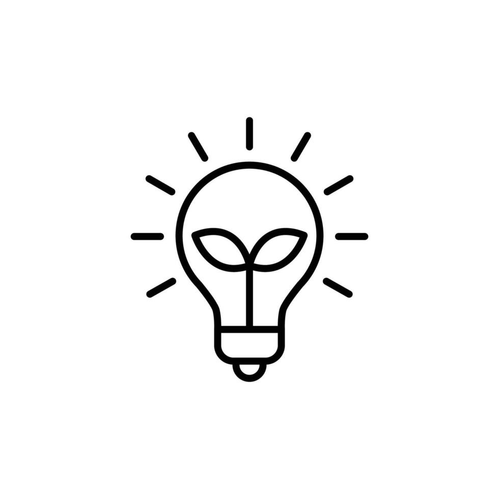 Green energy icon outline style. vector
