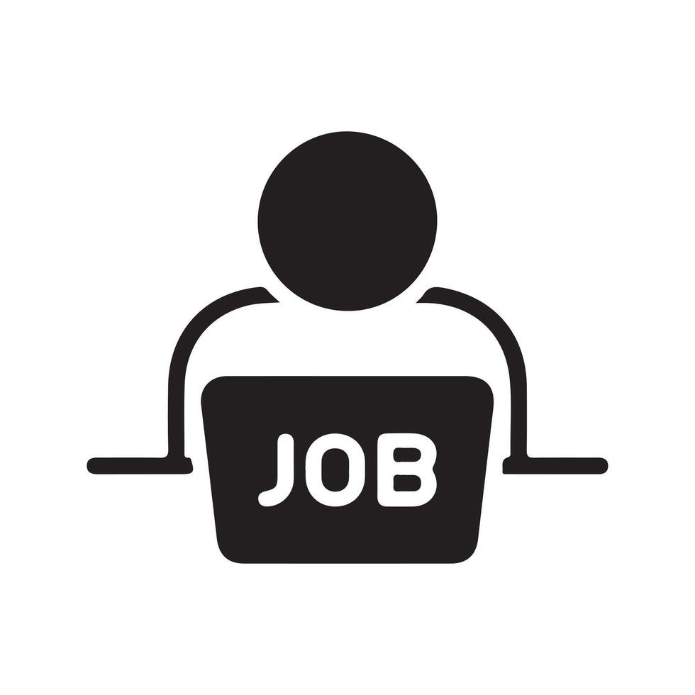 search job minimalist icon vector