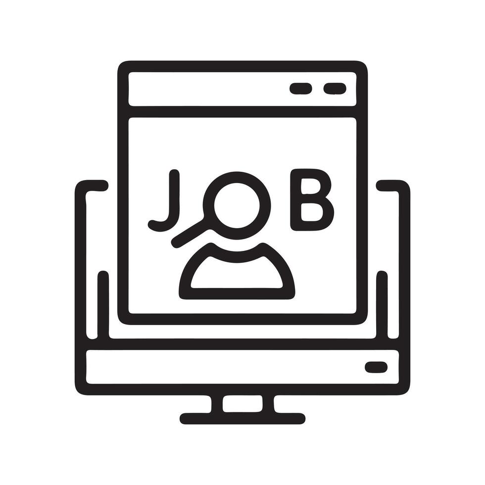 search job mini icon vector