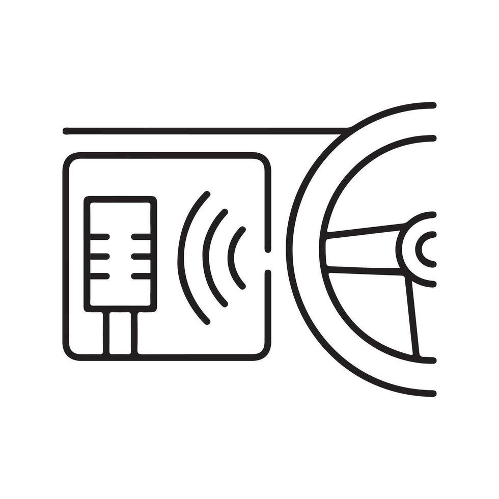 voice control in car icon vector