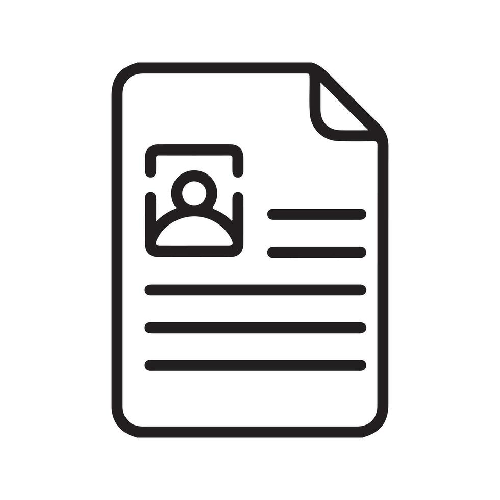 cv resume docu icon vector