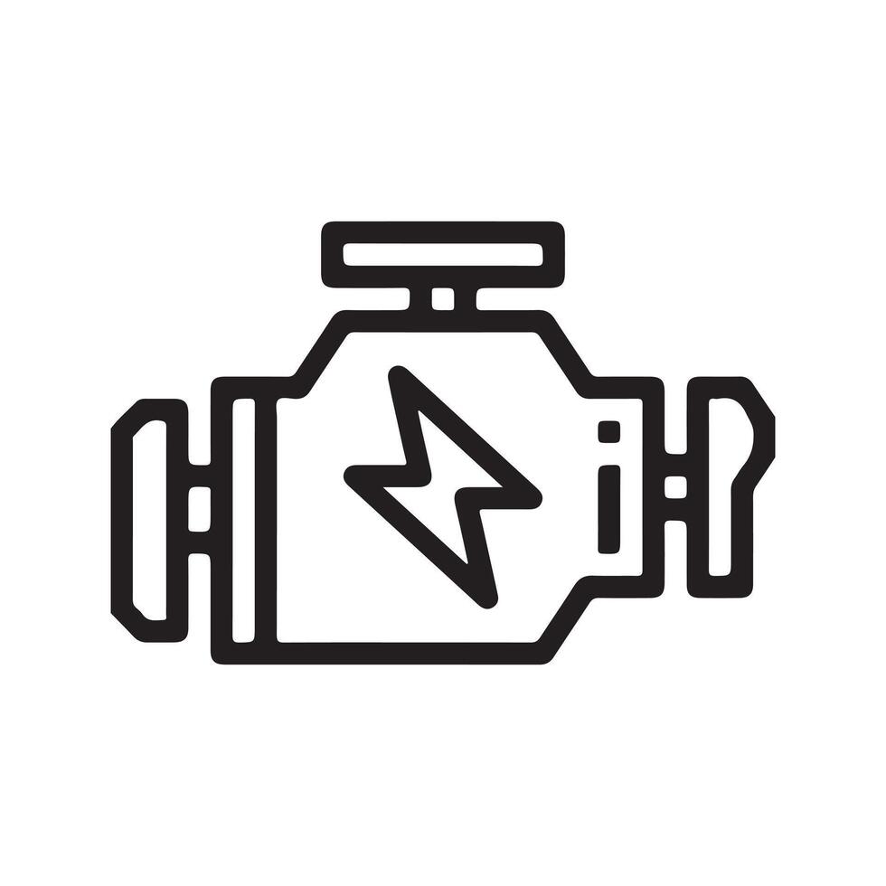 Electric Car Engine icon vector