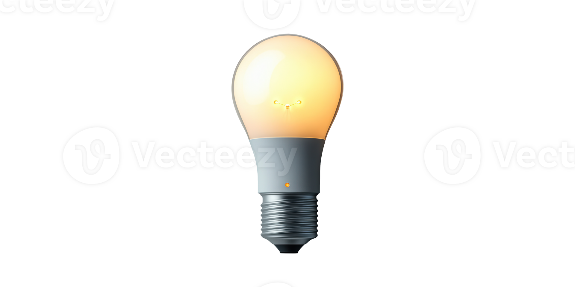 Illuminated Light Bulb. Symbol Of Innovation And Bright Ideas Isolated On Transparent Background png