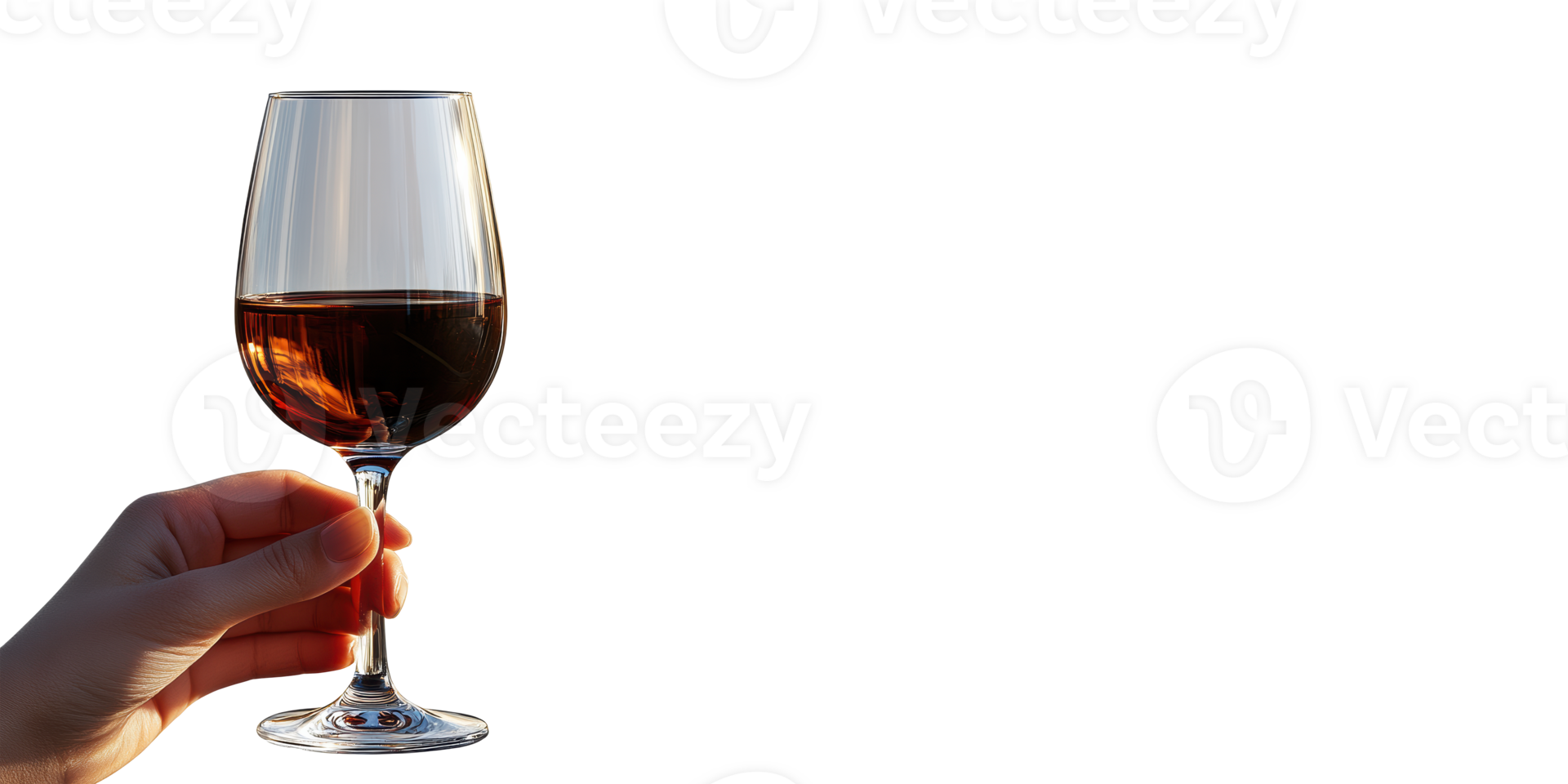 Hand Holding Wine Glass With Red Wine Against. Elegance And Sophistication In Wine Tasting Isolated On Transparent Background png