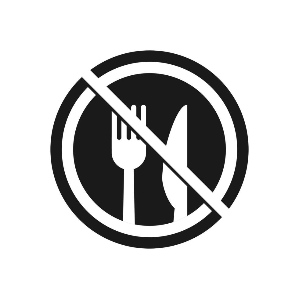No Eating Icon. Stock Illustration vector