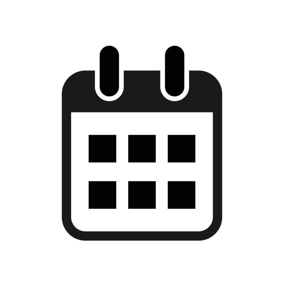 Simple Flat design calendar icon stock illustration vector
