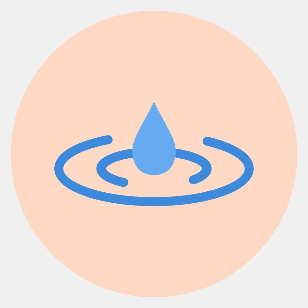 Icon holy water. Buddhism and vesak elements. Icon in color mate style. vector