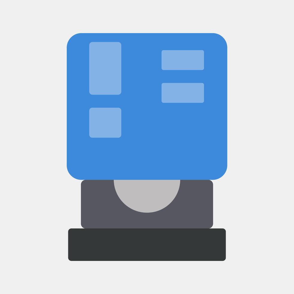Icon cd room. Computer components elements. Icon in flat style. vector